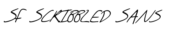 SF Scribbled Sans font preview